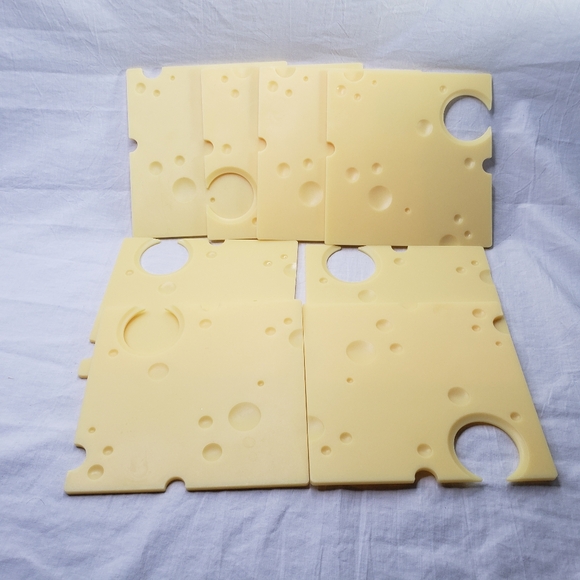 Large Pieces of Plastic Swiss Cheese Gag Gift Secret Santa - Picture 1 of 5